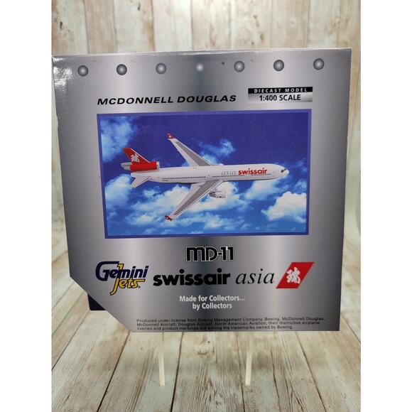 Gemini Jets 1:400 MD-11 Swissair Asia HB-IWG & Passenger Plane A380 Diecast New - Picture 2 of 8
